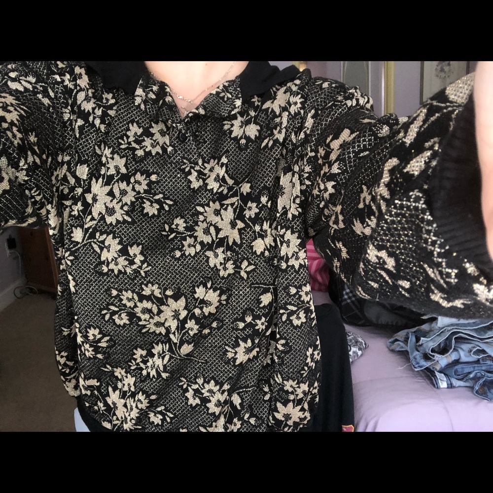 Black and gold sweater